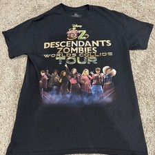Disney Descendants Zombies Worlds Collide Tour Tee Medium Black 2025 Concert picture