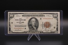 1929 $100 Federal Reserve Note Fr#1890 D Extremely Fine Circulated picture