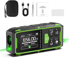Medidor láser digital de doble haz verde con alcance de 200 m (656 pies), herram picture