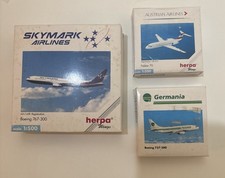 3 HERpA WINGS BOEING 767-300, 737-300,FOKKER-70 aLL 1:500.  NOS picture