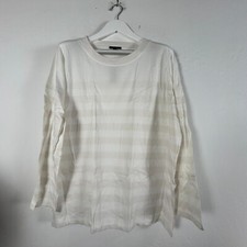 NWT J.Crew Women’s XL Cream Striped Essential Wide Sleeve T-Shirt AY934 Casual picture