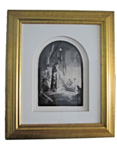 Rembrandt van Rijn  The Raising of Lazarus: The Larger Plate COA Framed 28 X 24 picture