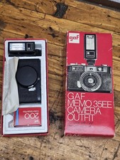 Vintage GAF Memo 35EE Camera Outfit With Flash Original Box NEW picture