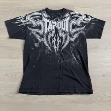 Vintage Y2K Tapout Signature Series T Shirt All Over Print Black *View Measures* picture