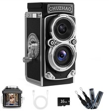 CHUZHAO Vintage Mini Digital Camera 1080P Video, 12MP, 16GB, TLR, 1000mAh picture