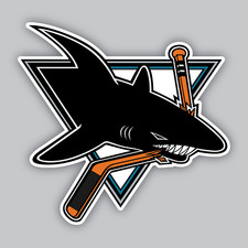 San Jose Sharks Vinyl Sticker/Decal - NHL National Hockey League - Vintage picture