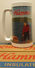 NOS-VTG HAMM’S 1974 6-Pack Thermo-Serv insulated plastic steins picture