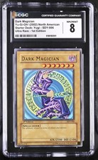 2002 Yu-Gi-Oh Dark Magician SDY-006 1st Edition Ultra Rare CGC 8 Glossy Vintage picture