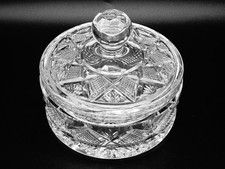 WATERFORD CRYSTAL GEORGIAN STRAWBERRY CANDY BOX & LID MADE IN IRELAND RARE picture