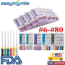 60Pc Dental Root Canal Hand Files Stainless Steel K-Files #6/#8/#10 25MM Endo US picture