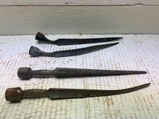 4 Antique Brass Lightning Rod Threaded Top Spears 2 are R.H. Co picture