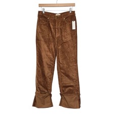 NWT PILCRO by Anthropologie Corduroy Wide Leg Pants Brown Womens Size 27 picture