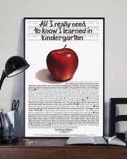 All I Really Need to Know I Learned in Kindergarten Quote Poster picture