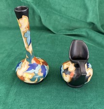 Two Antique Regina Gouda Holland Art Nouveau High Gloss  Signed picture