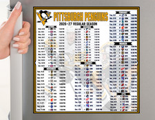 Pittsburgh Penguins Hockey Schedule 2026-27 Season LARGE Magnet (8x8 inches) picture