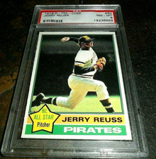 RARE 1976 OPC #60 JERRY REUSS PITTSBURGH PIRATES DODGERS PSA 8 CENTERED NM MINT picture