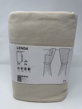 IKEA LENDA Curtains with Tie-backs 1 Pair Off-White 55x98