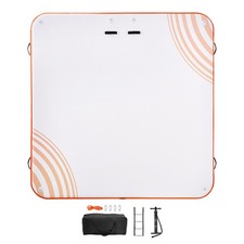 Uimoso Inflatable Floating Dock 7x7FT Inflatable Dock Platform Mat with Ladder picture