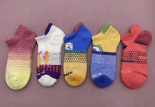 5 pairs/Set Bombas Women's Solid Honeycomb Ankle socks - Size Medium 8-10.5 NEW picture