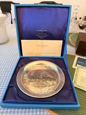 THE DANBURY MINT 1974 THE OLD GRIST MILL STERLING SILVER & 24kt GOLD / SILVER picture