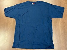 VINTAGE TOMMY HILFIGER BLANK T SHIRT L NAVY BLUE DEADSTOCK 90S TEE NOS NEW USA picture