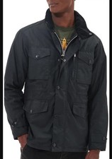 Barbour Sapper Regular Fit Weatherproof Waxed Cotton Jacket BLACK/CLASSIC picture
