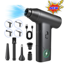 300000RPM Electric Air Duster Cordless Mini Jet Dry Blower Portable Turbo Fan US picture