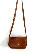 Coach 9850 Compartment Mahogany Leather Shoulder Bag Stamped Irregular Very Rare picture
