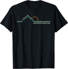 Vintage Grand Teton National Park Wyoming Summer Tee Shirt picture