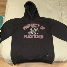 1996 Baltimore Ravens Vintage Russell Athletic Hoodie, Large, Inaugural Season picture