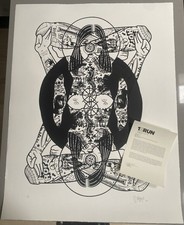 Mike Giant Yogini Double Print OVERSIZED Signed Gallery Proof LOP Unique 1/1 picture