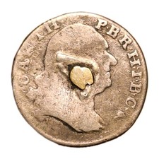 Rare 1796 German States Bavaria 6 Kreuzer KM#622 Silver World Coin Ex-jewelry picture