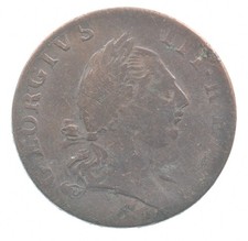 1773 Virginia Half Penny Colonial Copper *4469 picture