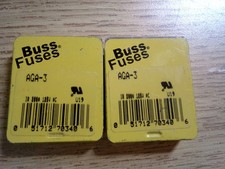 BUSS FUSES AGA 3 (Formerly 1AG) BUSSMAN LOT OF 10 fuses in 2 Vintage Tins picture