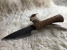 Jeff White Trap 2 knife with curly maple handle picture