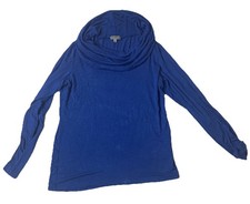 Joseph A. Womens Cow Neck Blue Blouse Top Purple Size Medium picture