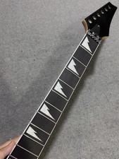 Satin 24Fret Maple Guitar Neck part real Inlays lock nut IB replace rosewood picture