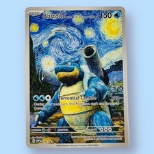 Blastoise Pokemon x Starry Night Custom Art Card - Mint Condition picture