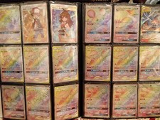 Pokemon 100+ Rainbow Rare Cards Binder Collection 6.35 x 7.62 x 0.1 inches picture