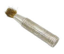 Victorian Sterling Silver Travelling Shaving Brush Antique 1865 London picture