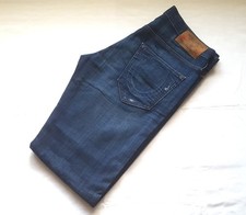 True Religion Bobby Mens Jeans 31x34 Blue Dark Wash Straight Made in Italy BNWT picture