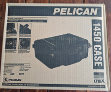 MSRP $215.00  NEW Pelican 1454 WL/WD Black Hard Case - With Padded Dividers picture