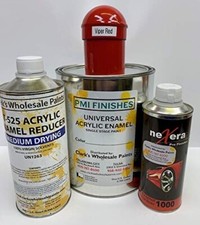 Viper Red GALLON Kit Single Stage ACRYLIC ENAMEL Car Auto Paint Kit picture