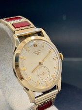 NICE ORIGINAL VINTAGE 33mm 952 LONGINES MANUAL WIND FANCY GOLD WATCH SERVICE 23Z picture