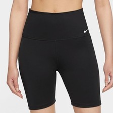 NIKE ONE DRI-FIT TRAINING BIKE WOMEN'S 7 IN HIGH W SHORTS BLACK SZ S#DV9022-NWT picture