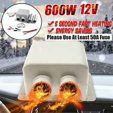 600W Universal Under dash Heater 12V Heat w/ Speed Switch For Car Truck 2 Ports picture