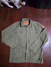 Fjallraven Oban G-1000 Field Jacket Hoodless Utility Mens Large Green 81443 Rare picture
