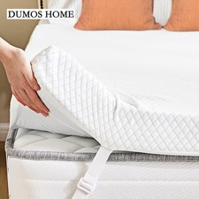 DUMOS HOME Comfy Memory Foam Mattress Topper w/Removable Cover & Elastic Straps picture