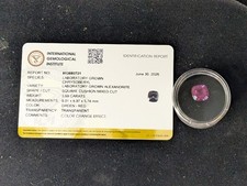 💜💚 3.69 CT IGI Certified Lab-Grown Alexandrite – Incredible Color Change 💚💜 picture