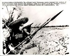 LD331 1967 UPI Wire Photo NORTH VIETNAMESE WOMEN MILITIA SPEAR HA BAC HAMLET picture